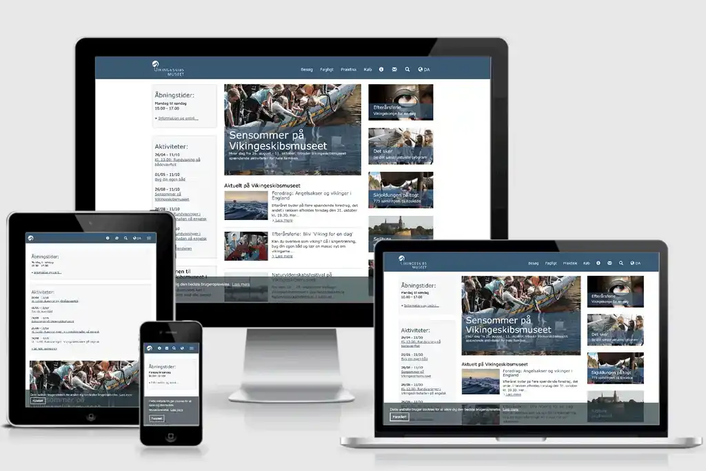 Viking Shib Museum in Roskilde - An enterprise solution wuth thousands of pages, gallies, news module, special designed content, newsletter...